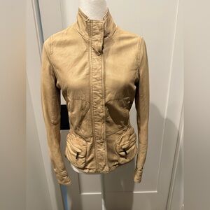 Vince Light Tan Leather Jacket